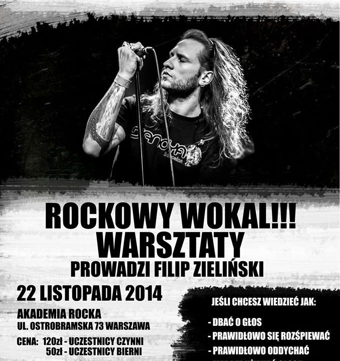 Warsztaty z wokalu rockowego – 22.11.2014